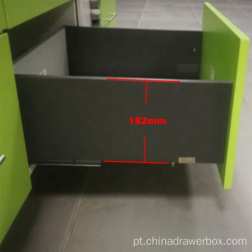 Caixa de gaveta fina de 182 mm de altura pesada